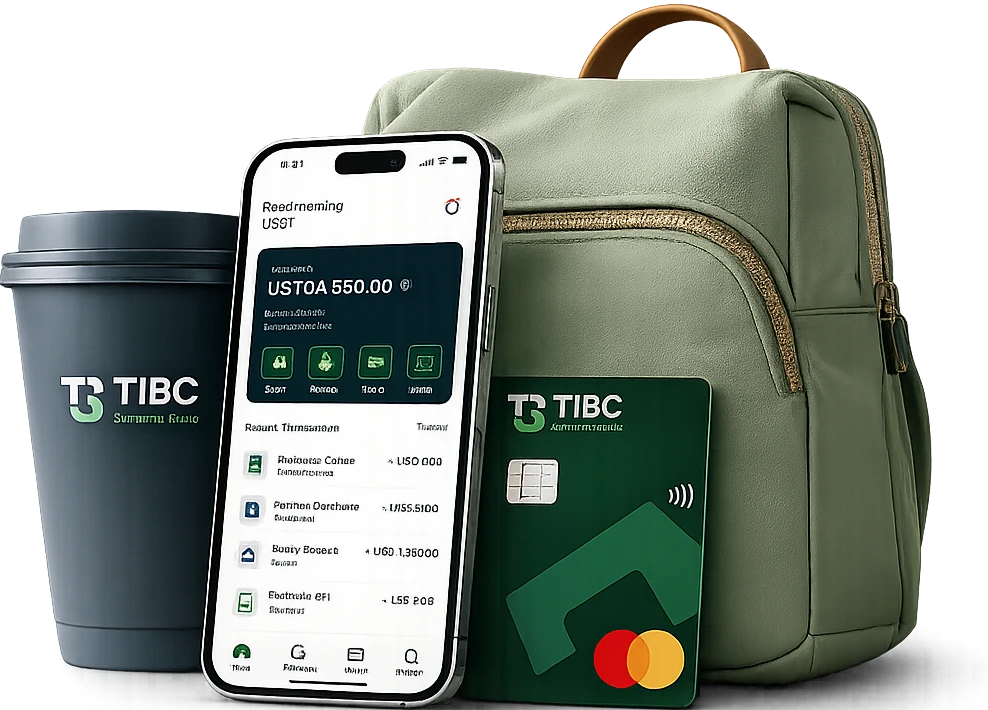 Managing a TIBC Standard Bank account from a laptop and phone browser